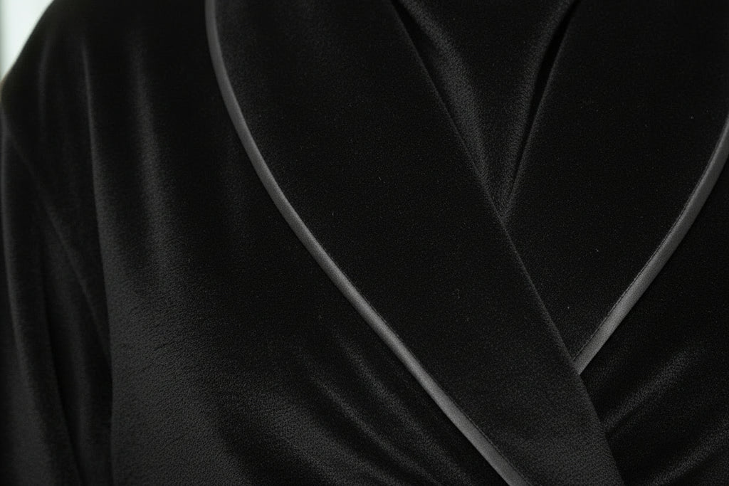 The Luxe Lounge Robe (Midnight Black)
