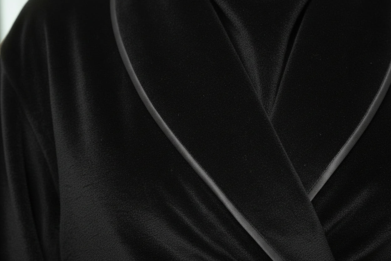 The Luxe Lounge Robe (Midnight Black)