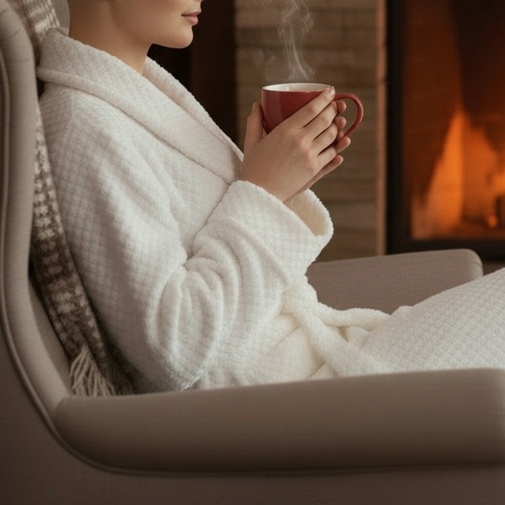 The Luxe Lounge Robe (Cloud White)