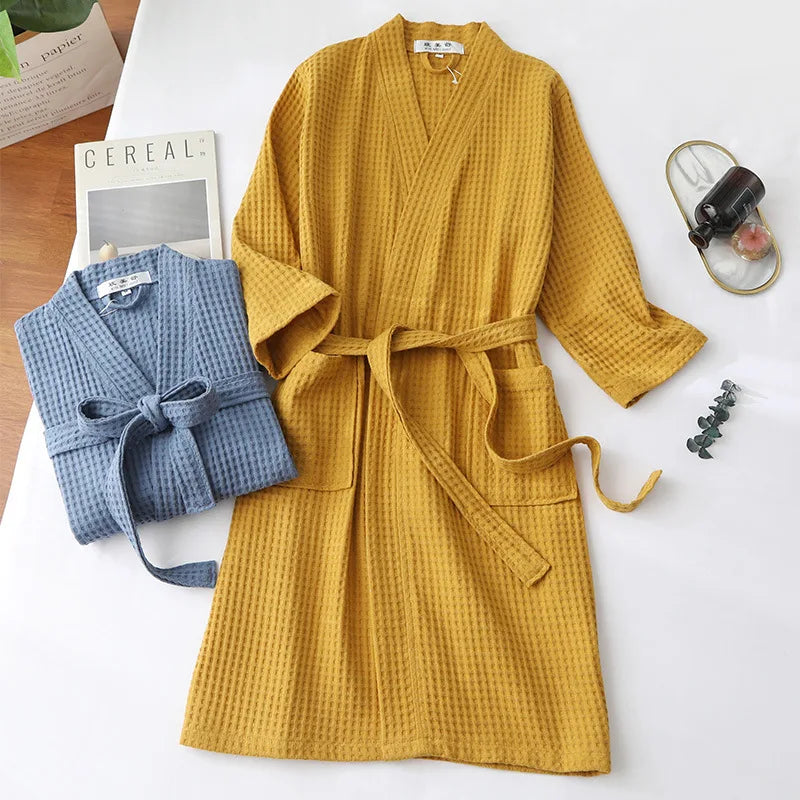 The Airweight Cloud Waffle Robe – A Crisp, Cool Summer Essential