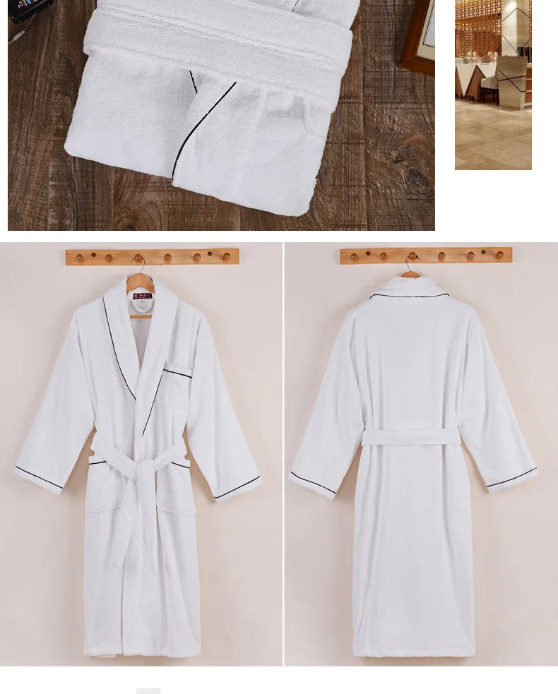Robelle Everyday Cotton Robe – V-Neck, Long Sleeve