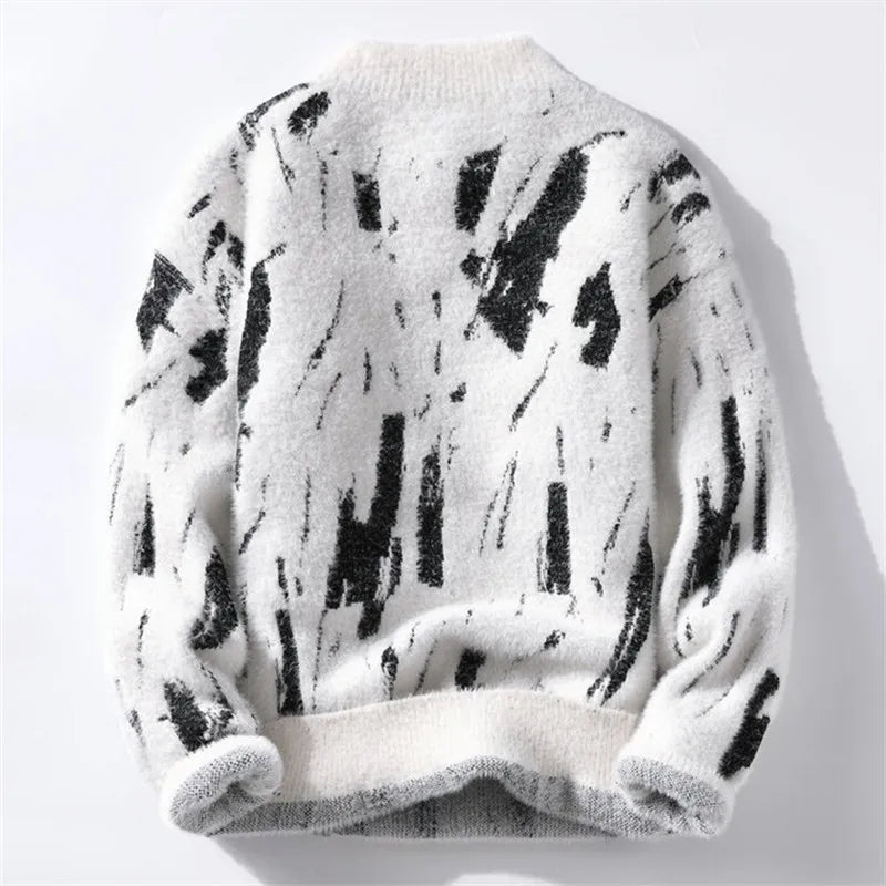 Robelle Autumn Winter Knitted Sweater | Streetwear Style (Zebra)