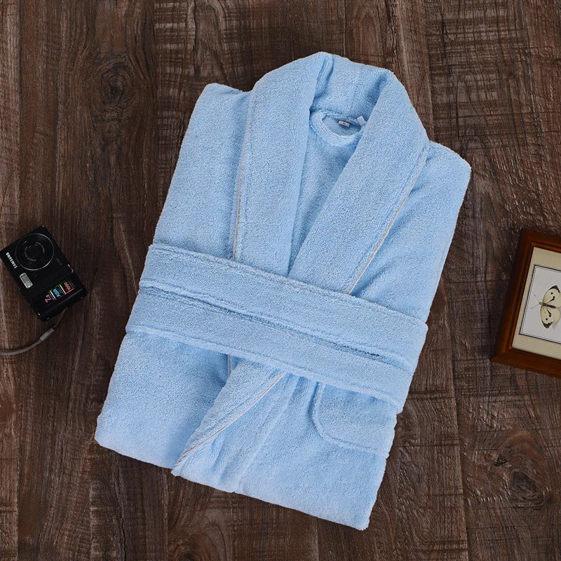 Robelle Everyday Cotton Robe – V-Neck, Long Sleeve